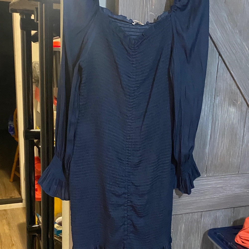 Blush Midnight Blue Long Sleeve Dress